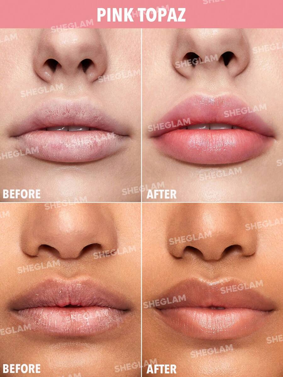 SHEGLAM Mello Jello Nourishing Lip Balm - Ruby | Sheer Muted Plum Lip Care & Primer