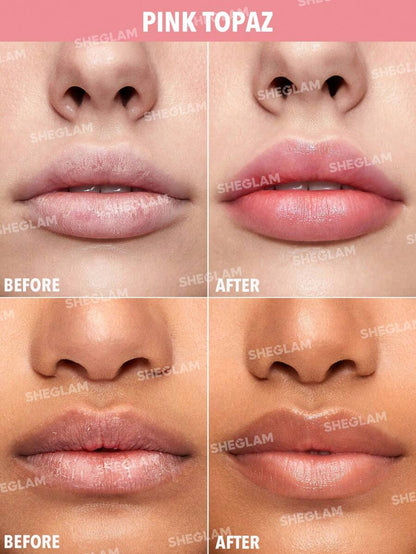 SHEGLAM Mello Jello Nourishing Lip Balm - Ruby | Sheer Muted Plum Lip Care & Primer