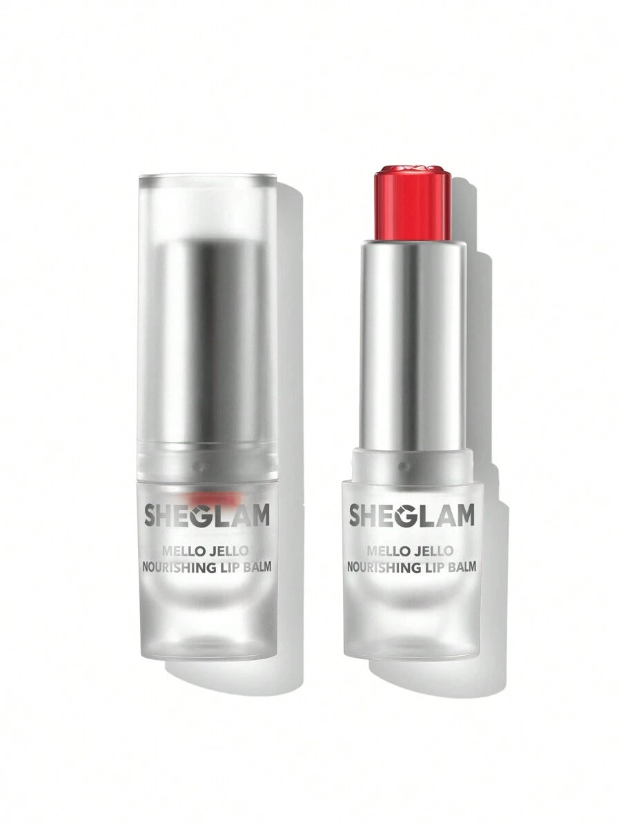 SHEGLAM Mello Jello Nourishing Lip Balm - Ruby | Sheer Muted Plum Lip Care & Primer