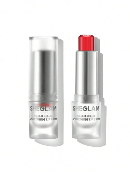 SHEGLAM Mello Jello Nourishing Lip Balm - Ruby | Sheer Muted Plum Lip Care & Primer