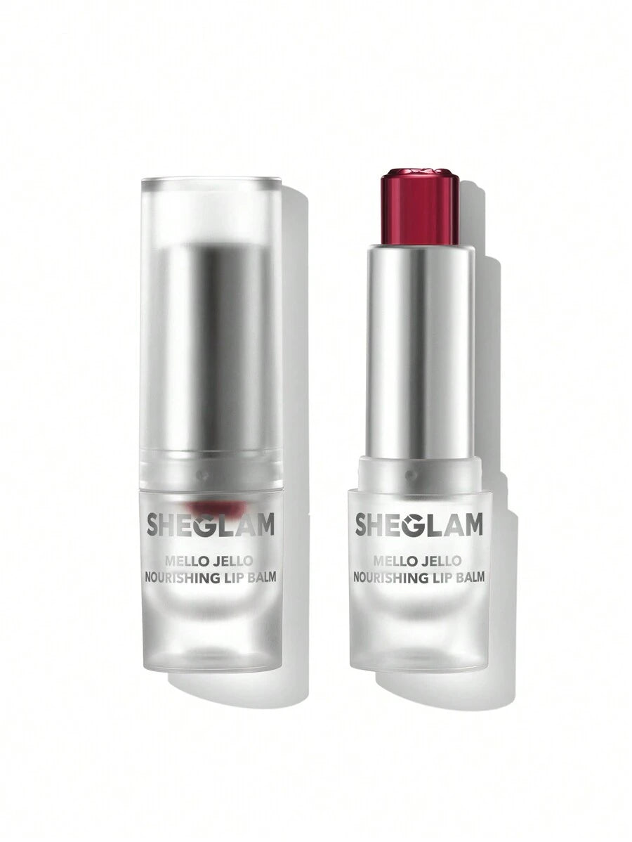 SHEGLAM Mello Jello Nourishing Lip Balm - Ruby | Sheer Muted Plum Lip Care & Primer