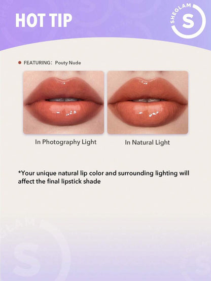 SHEGLAM Lip Liner & Lip Duo Set – 3-in-1 Plumping Gloss & Liquid Lipstick