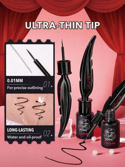 Marilyn Monroe X SHEGLAM Vintage Matte Liquid Eyeliner – Ultra-Fine Waterproof Precision Liner