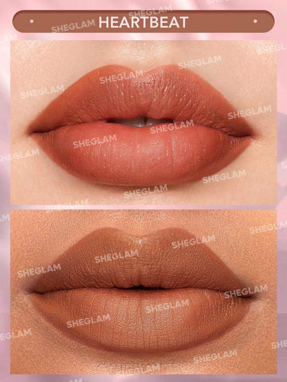 SHEGLAM Velvet Shimmer Matte Lipstick – Long-Lasting Silky Smooth Lip Color
