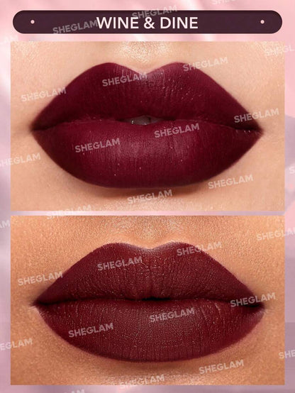 SHEGLAM Velvet Shimmer Matte Lipstick – Long-Lasting Silky Smooth Lip Color