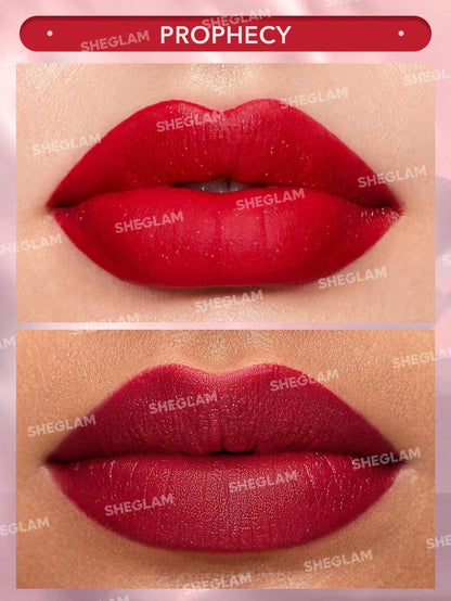 SHEGLAM Velvet Shimmer Matte Lipstick – Long-Lasting Silky Smooth Lip Color