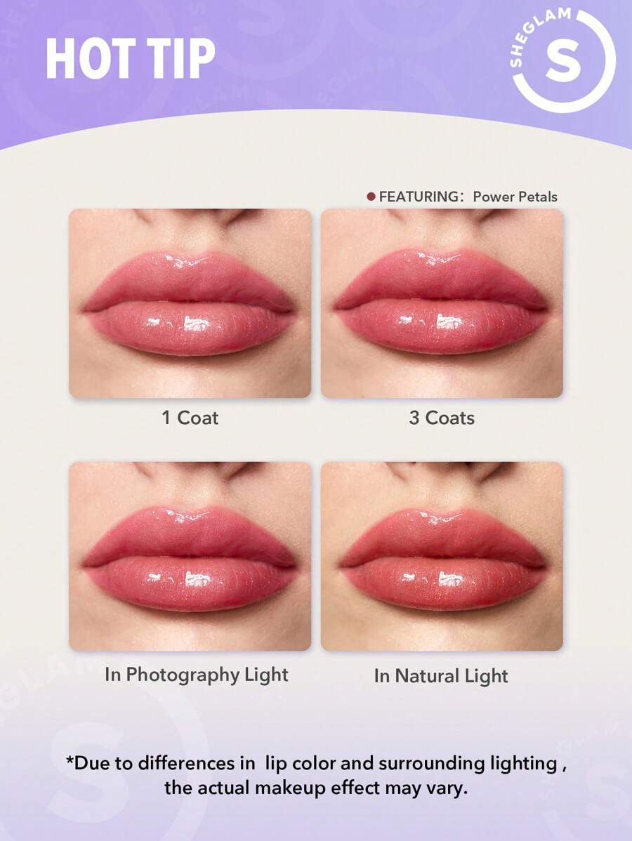 SHEGLAM Tinted Lip Gloss – Moisturizing Non-Sticky Plumping Lip Oil