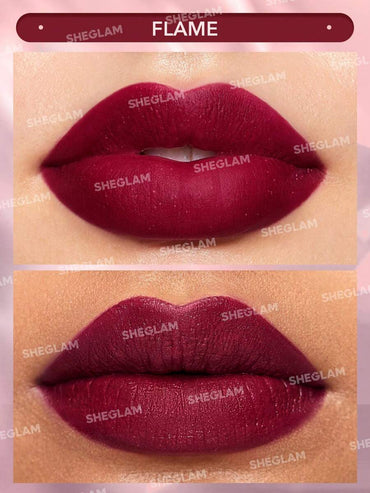 SHEGLAM Velvet Shimmer Matte Lipstick – Long-Lasting Silky Smooth Lip Color