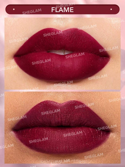 SHEGLAM Velvet Shimmer Matte Lipstick – Long-Lasting Silky Smooth Lip Color
