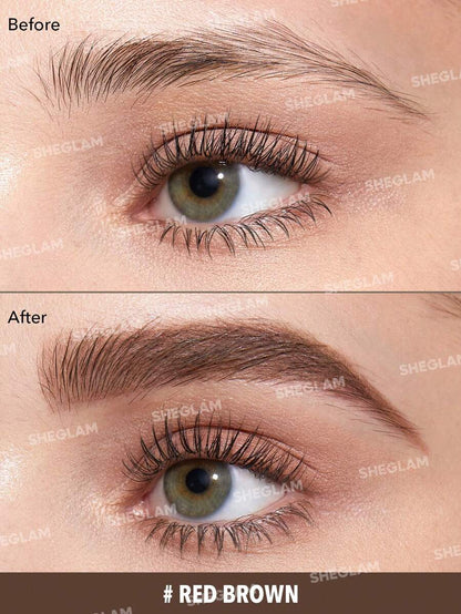 SHEGLAM Waterproof Brow Gel – Long-Lasting Eyebrow Cream with Small Brush