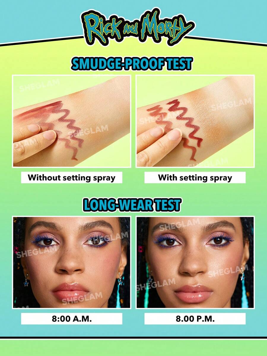 Rick and Morty X SHEGLAM Pickle Rick Setting Spray | Long-Lasting & Oil-Control Fixing Mist