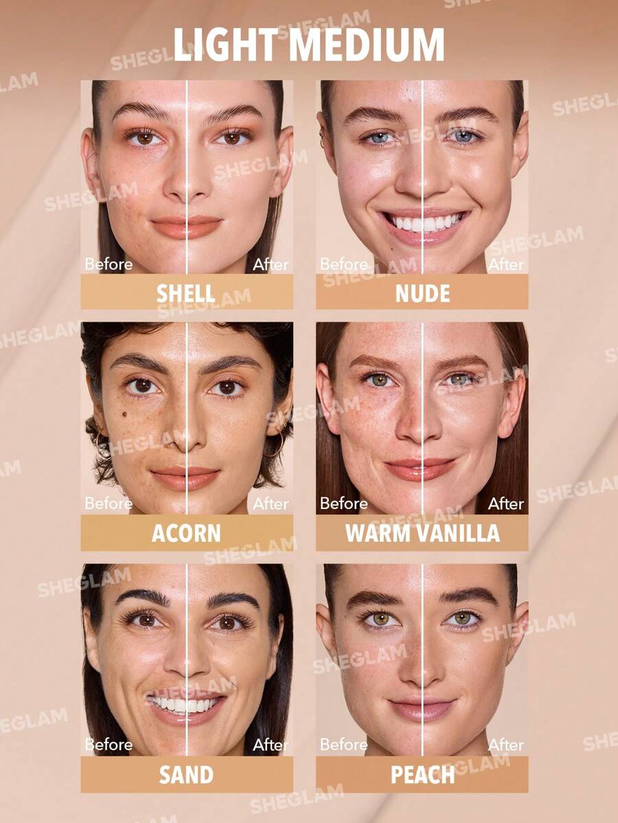 SHEGLAM Skin Magnet High Coverage Foundation Stick - Light Medium | Long-Lasting & Poreless Finish