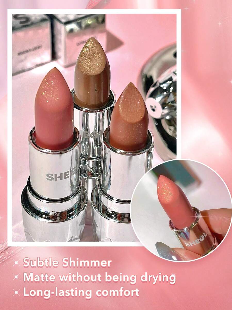 SHEGLAM Velvet Shimmer Matte Lipstick – Long-Lasting Silky Smooth Lip Color