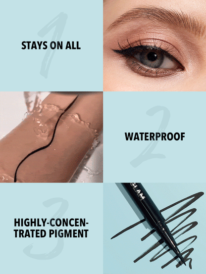 SHEGLAM Waterproof Liquid Eyeliner – Ultra-Fine Matte No-Smudge Eye Makeup