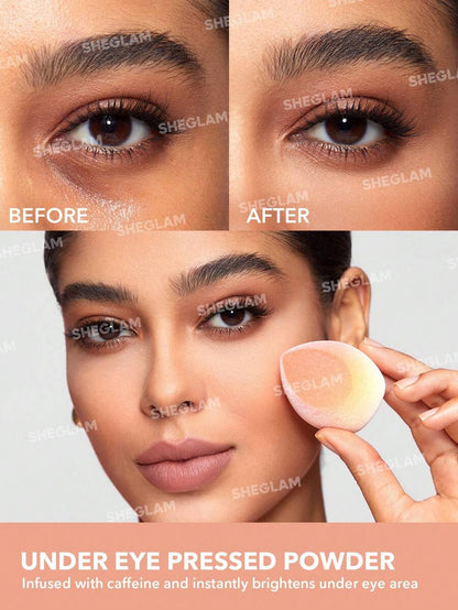 SHEGLAM 2-in-1 Pink Setting Powder Duo – Brightening Under Eye & Face Powder