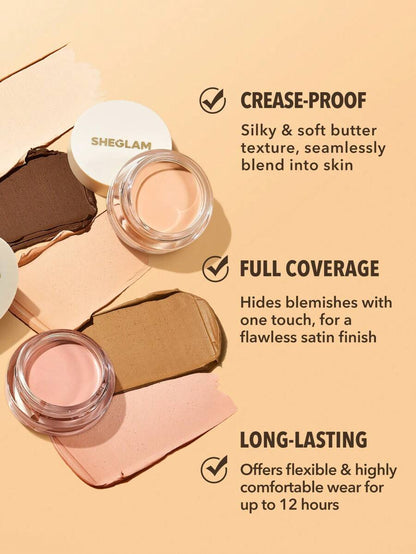 SHEGLAM Full Coverage Cream Concealer – Long-Lasting Brightening Corrector