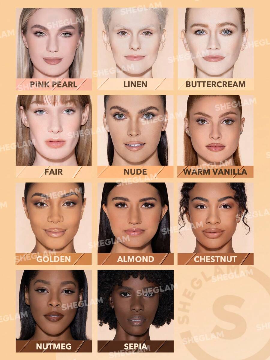 SHEGLAM Full Coverage Cream Concealer – Long-Lasting Brightening Corrector