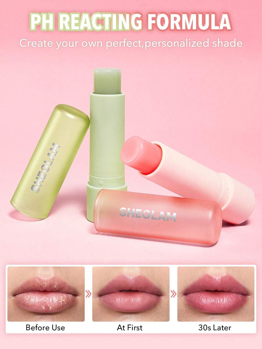 SHEGLAM Pout Phresh Color Changing Lipstick - Watermelon | pH-Reactive Moisturizing Lip Balm