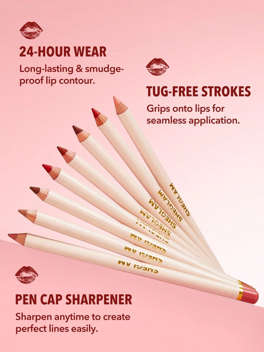 SHEGLAM Lip Facts Lip Liner - Brazen | High-Pigment Creamy Matte Contour Pencil