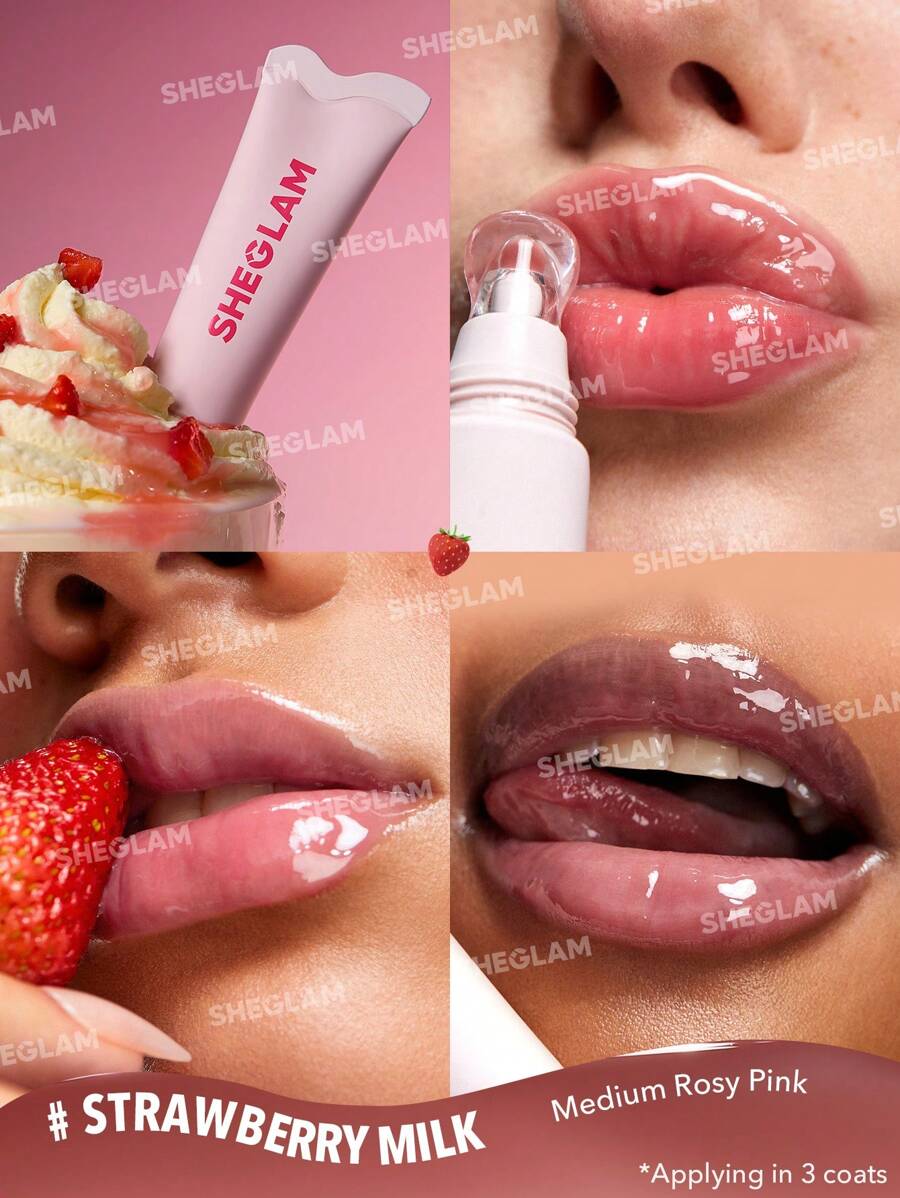 SHEGLAM Moisturizing Lip Gloss – Clear Watery Mirror Shine Lip Makeup