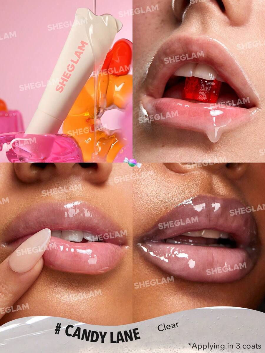 SHEGLAM Moisturizing Lip Gloss – Clear Watery Mirror Shine Lip Makeup