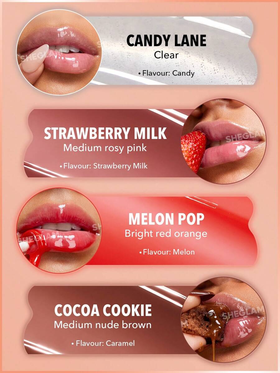 SHEGLAM Moisturizing Lip Gloss – Clear Watery Mirror Shine Lip Makeup