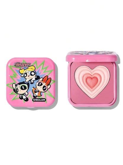 The Powerpuff Girls X SHEGLAM Shimmer Powder Blush – Blendable Soft Glow Cheek Makeup