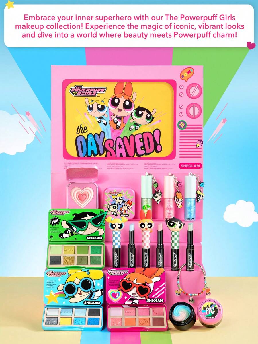 The Powerpuff Girls X SHEGLAM Shimmer Powder Blush – Blendable Soft Glow Cheek Makeup
