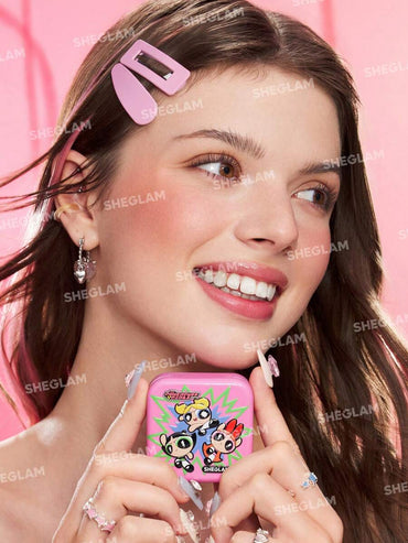 The Powerpuff Girls X SHEGLAM Shimmer Powder Blush – Blendable Soft Glow Cheek Makeup