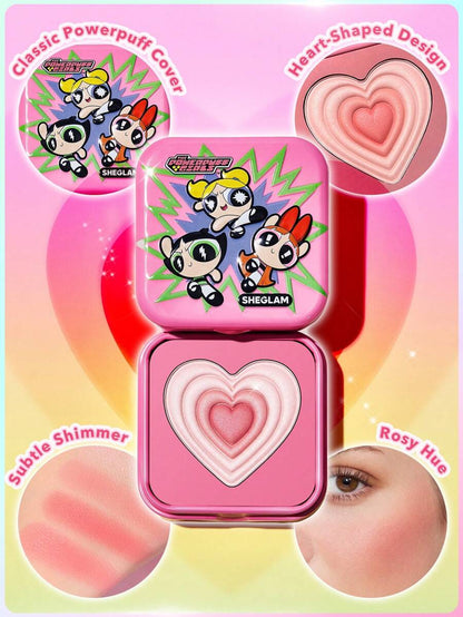 The Powerpuff Girls X SHEGLAM Shimmer Powder Blush – Blendable Soft Glow Cheek Makeup