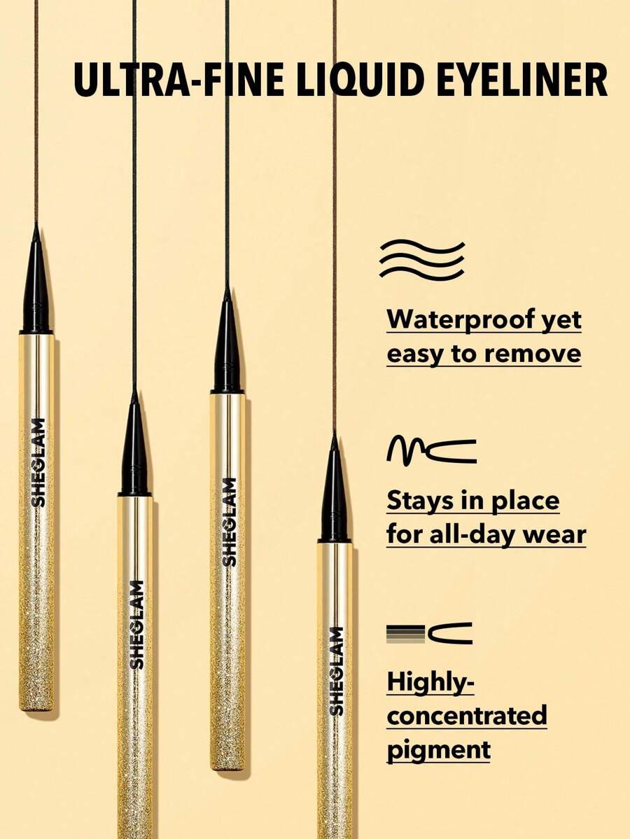 SHEGLAM Rosé Line Waterproof Liquid Eyeliner – Precision Define & Line Eye Makeup