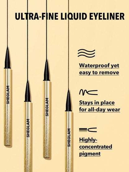 SHEGLAM Rosé Line Waterproof Liquid Eyeliner – Precision Define & Line Eye Makeup