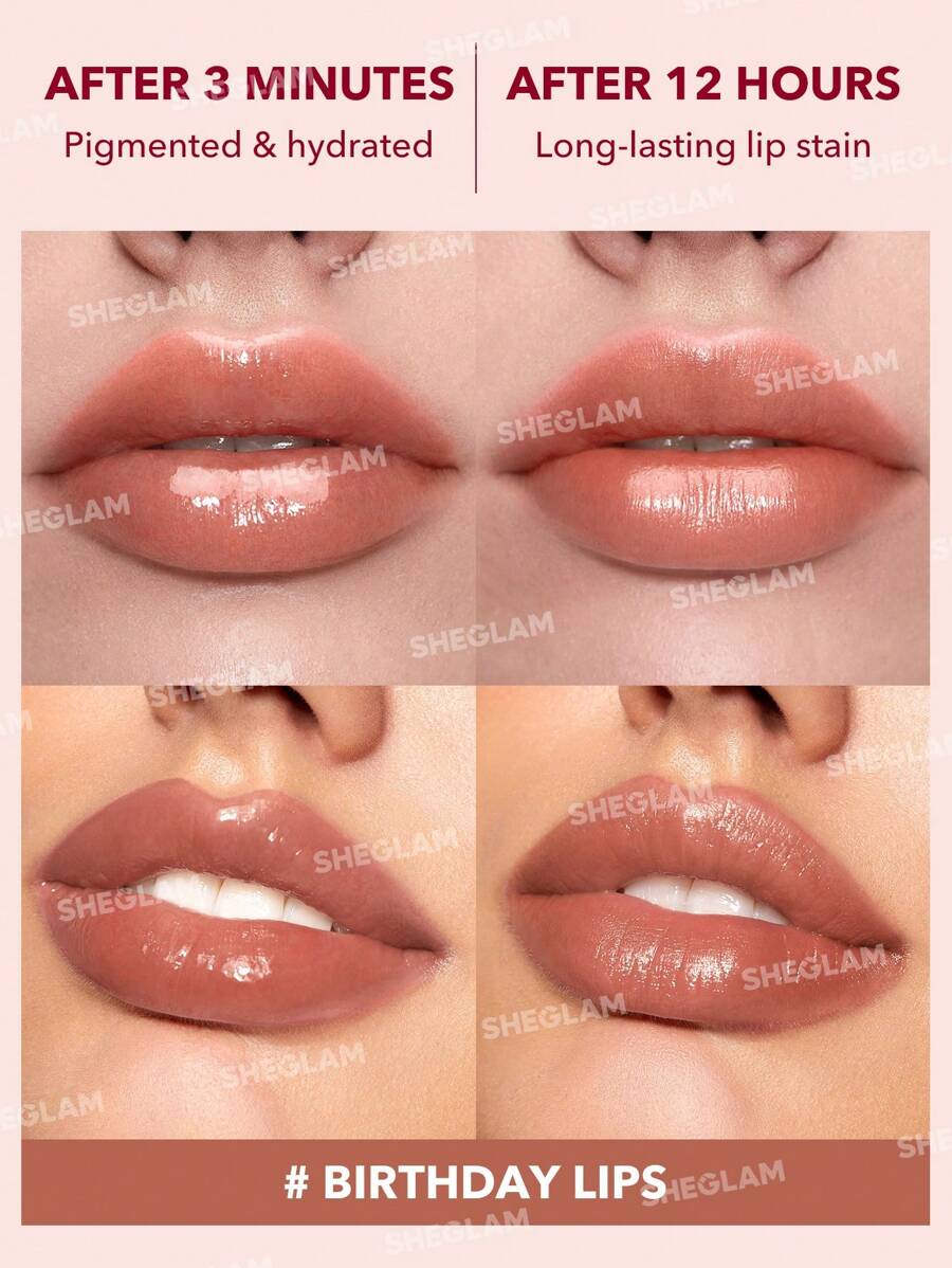 SHEGLAM Color Changing Lip Tint – Long-Lasting High Gloss Lip Stain