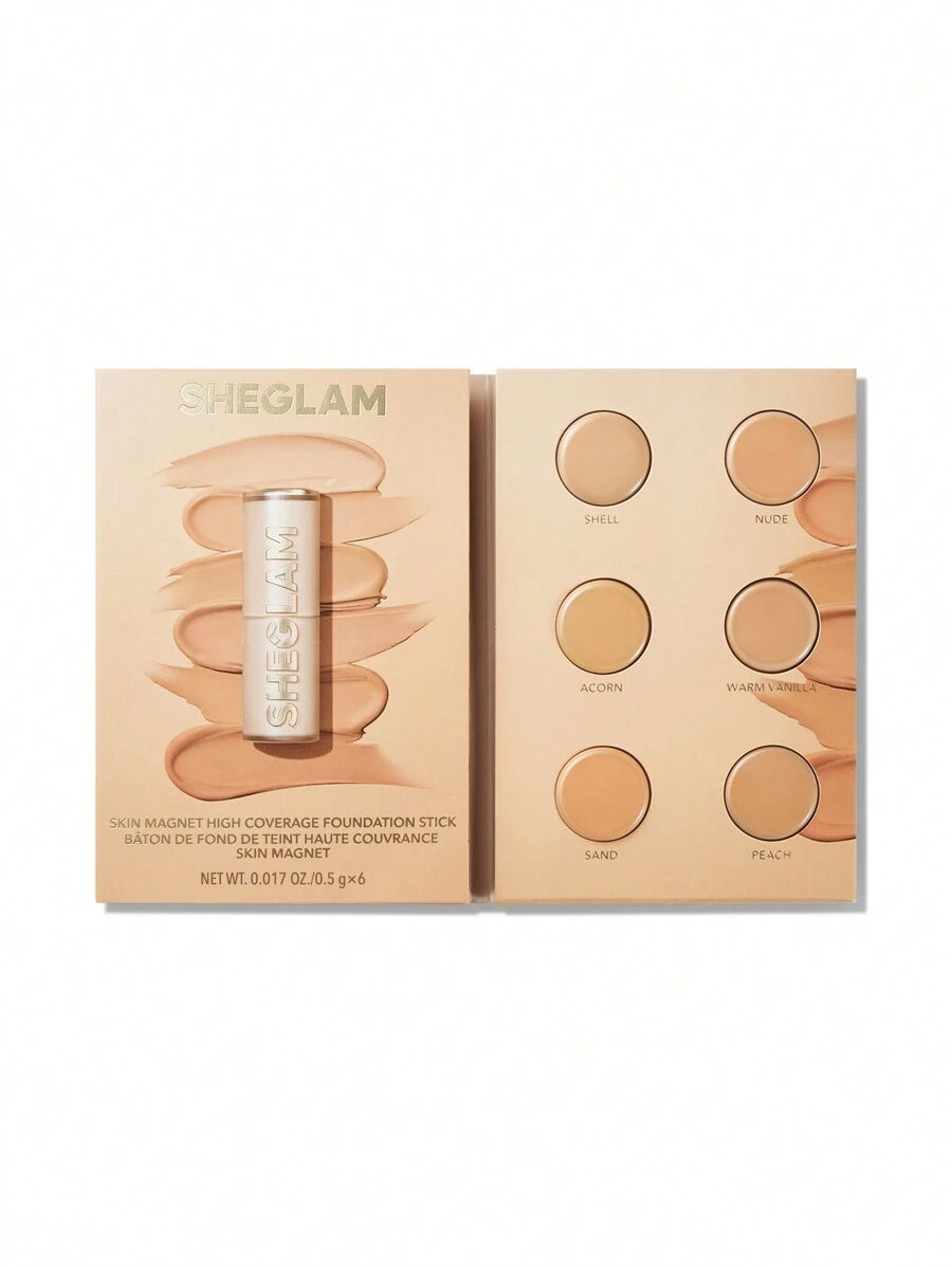 SHEGLAM Skin Magnet High Coverage Foundation Stick - Light Medium | Long-Lasting & Poreless Finish