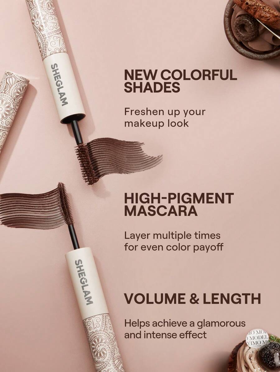 SHEGLAM Double Impact Waterproof Volume & Length Mascara | Colorful Dual-Head, 3 Shades