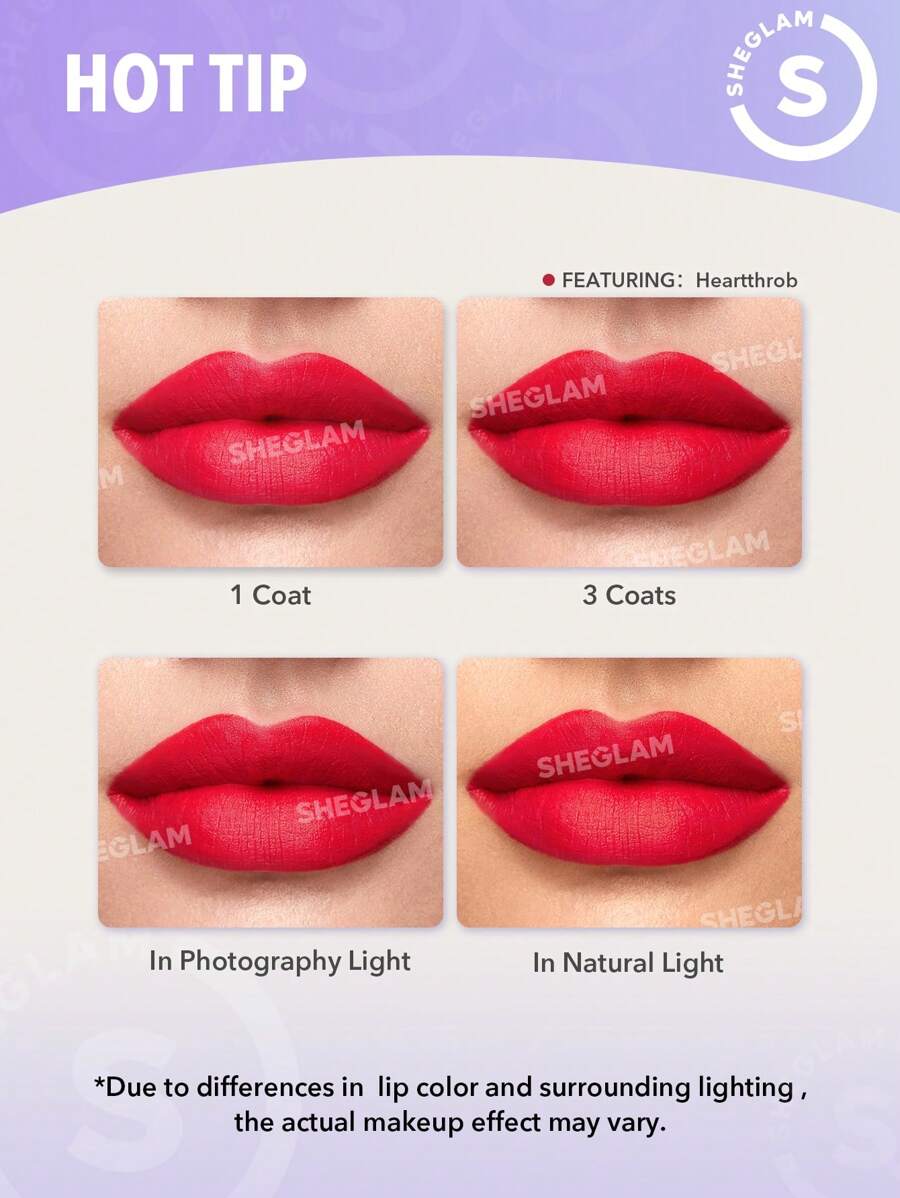 SHEGLAM Matte Allure Liquid Lipstick | Long-Lasting Velvety Matte, 20 Shades