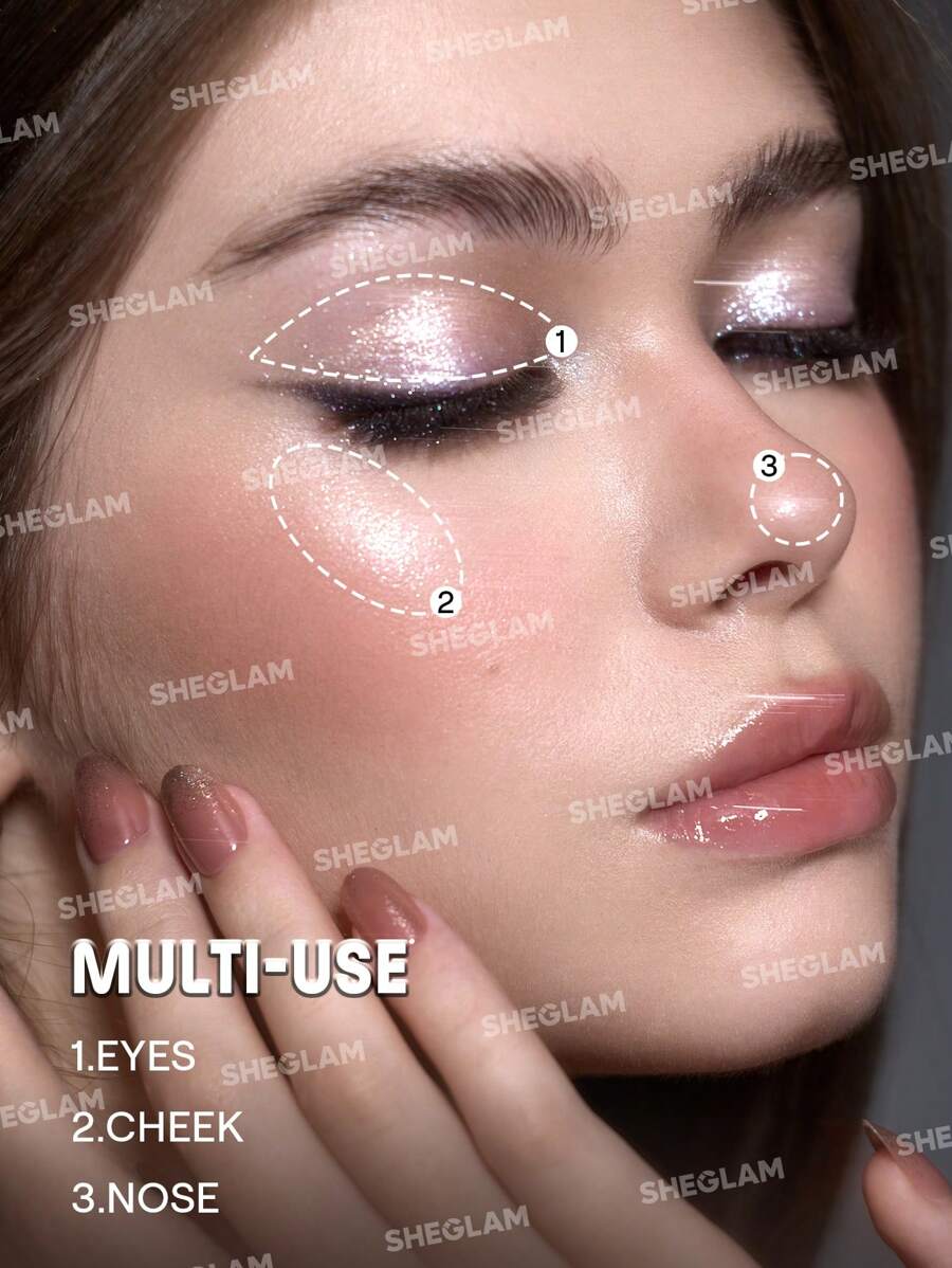 SHEGLAM Enigma Sparkly Eyeshadow - Pure | Multi-Tone High-Shine Glitter Powder