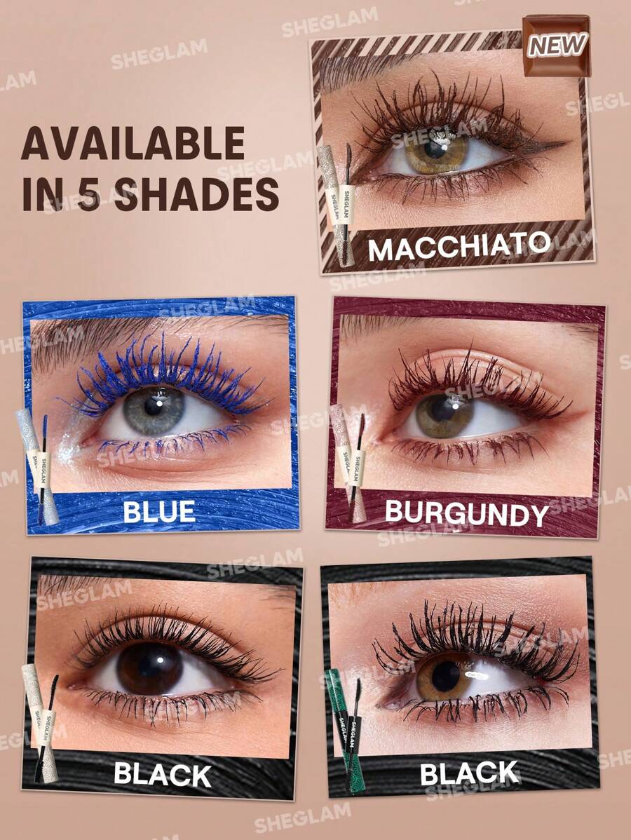 SHEGLAM Double Impact Waterproof Volume & Length Mascara | Colorful Dual-Head, 3 Shades