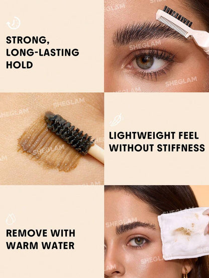 SHEGLAM Long-Lasting Brow Gel – Non-Greasy Eyebrow Shaping Gel