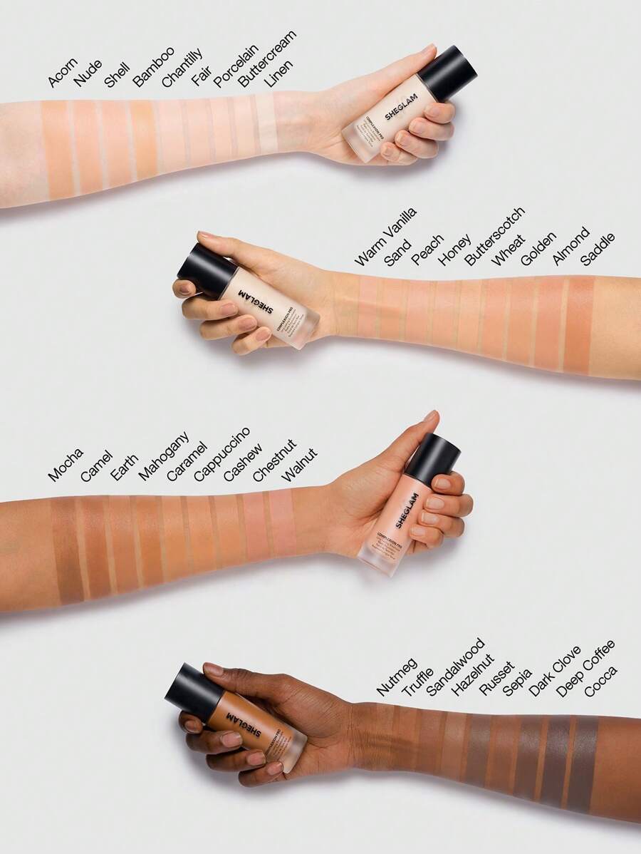 SHEGLAM Matte Foundation | Nude Full Coverage Oil Control Liquid Foundation Sample – LCBSkin