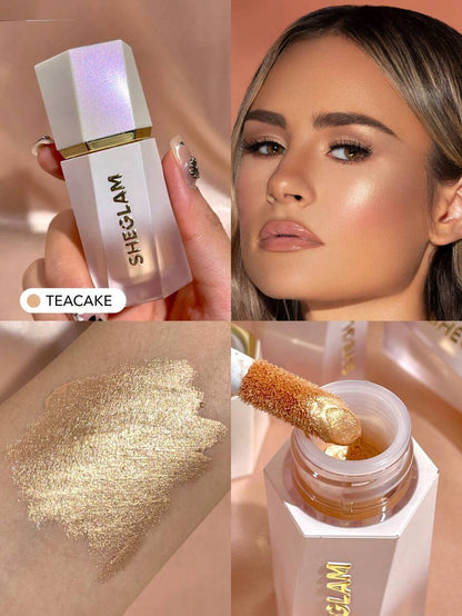 SHEGLAM Vanilla Frost Liquid Highlighter – Dewy Shimmer Gel Cream Glow Makeup