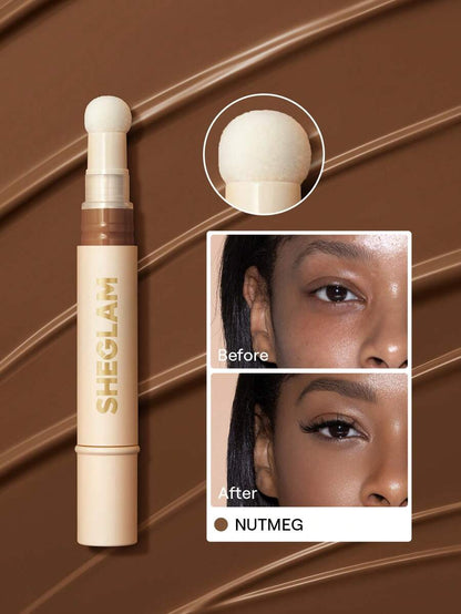 SHEGLAM Complexion Boost Concealer - Buttercream | Matte Liquid Concealer with Sponge Head Applicator
