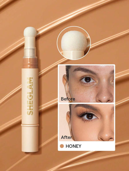 SHEGLAM Complexion Boost Concealer - Buttercream | Matte Liquid Concealer with Sponge Head Applicator
