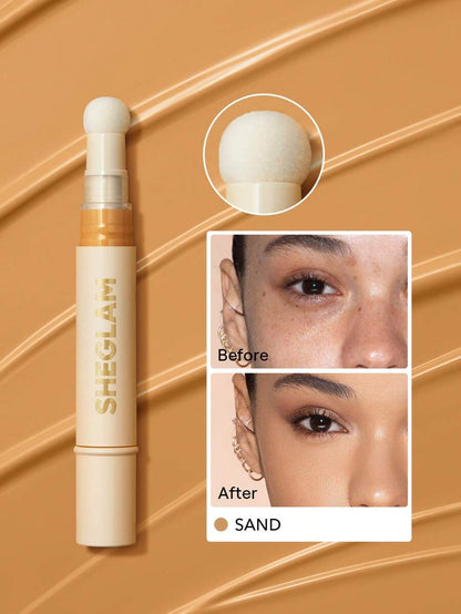 SHEGLAM Complexion Boost Concealer - Buttercream | Matte Liquid Concealer with Sponge Head Applicator
