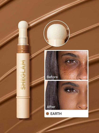 SHEGLAM Complexion Boost Concealer - Buttercream | Matte Liquid Concealer with Sponge Head Applicator