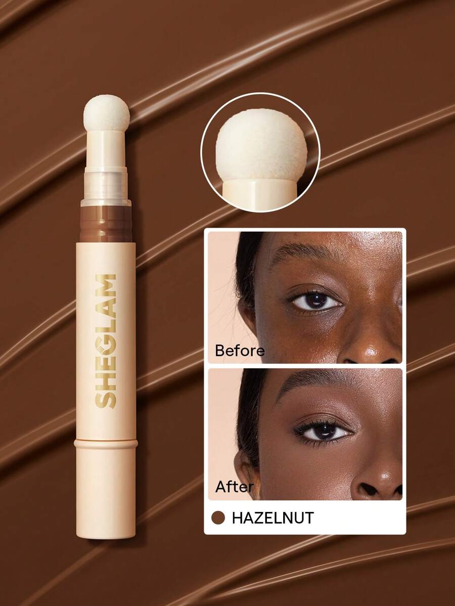 SHEGLAM Complexion Boost Concealer - Buttercream | Matte Liquid Concealer with Sponge Head Applicator