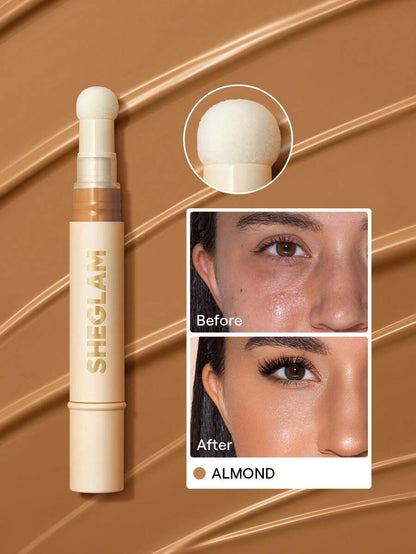 SHEGLAM Complexion Boost Concealer - Buttercream | Matte Liquid Concealer with Sponge Head Applicator