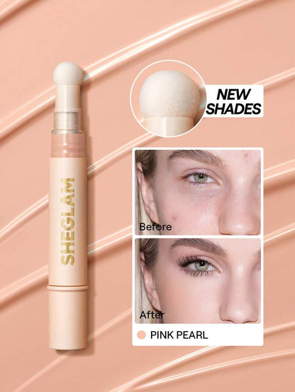 SHEGLAM Complexion Boost Concealer - Buttercream | Matte Liquid Concealer with Sponge Head Applicator