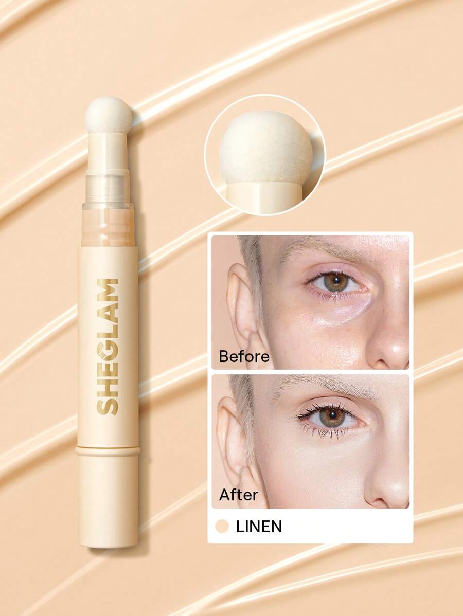 SHEGLAM Complexion Boost Concealer - Buttercream | Matte Liquid Concealer with Sponge Head Applicator