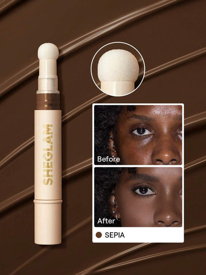 SHEGLAM Complexion Boost Concealer - Buttercream | Matte Liquid Concealer with Sponge Head Applicator